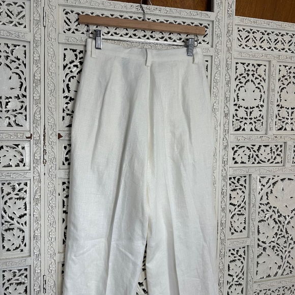 NWT Kasper 2-Piece 100% Linen Cream Ivory Embroidered Cut Out Suit Blazer Set - Picture 9 of 13